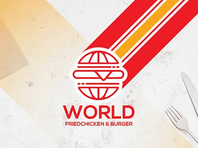 World Fried Chicken & Burger - Menu Design brochure burger colors design flyer fried chicken graphic design logo logo design menu menu design mockup orange red restaurant menu design white