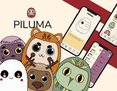 Piluma: Cute Pill Reminder App app design cute design illustration medicine naive reminder ui