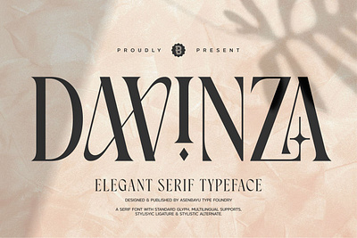 Davinza Font alternate branding decorative design display elegant fenimine font illustration ligature logo luxury posh type typeface typography ui unique vintage wedding