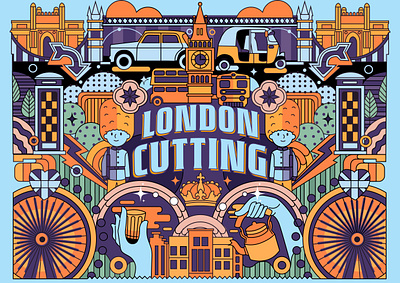 LONDON CUTTING branding design fireart fireart fireart studio graphic design illustration logo ui ux vector