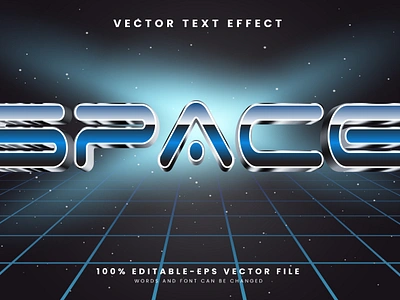 Space 3d editable text style Template galaxy