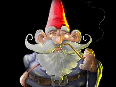 Classic Gnome Illustration art book cartoon character children concept art drawing fantasy gnome illustration