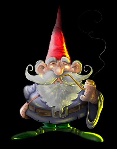 Classic Gnome Illustration art book cartoon character children concept art drawing fantasy gnome illustration