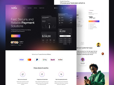 Fintech solution Landing Page Design UI app designer finance website fintech fintech website design landing page payment getway payment solution saas saas landing page saas website ui ux