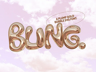 Bling - A Gold Balloon SVG Font 3d bubble font balloon font bold bubble font fashion bubble font fat bubble font gold bubble font golden bubble font metal bubble font rich bubble font shine bubble font shiny bubble font svg bubble font svg font trendy bubble font