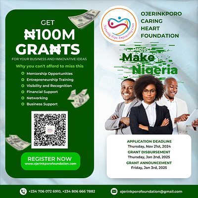 #100m grant flyer 100m flyer grant money montserrat social media marketing square