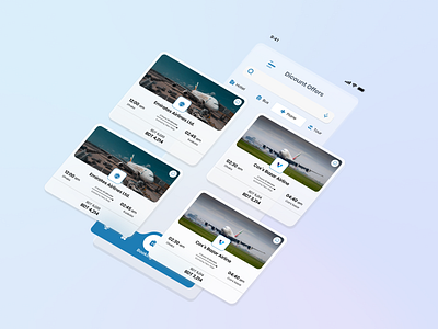 Discount & Booking Screens for Flights booking application booking ui booking ui design creative discount price flight booking hotel booking minimal application mobile mobile app mobile application mobile ui design tour app tour bangla tour ui travel app travel application travel ui ui ui design