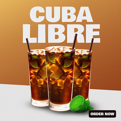 Cuba Libre Drink Product Post ads ads design graphic design product image product post social media graphics social media post static ads static ads design