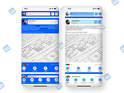 💼 LinkedIn UI Redesign with a Neumorphic Touch ✨ app branding design linkedin linkedinui ui uidesign userinterface