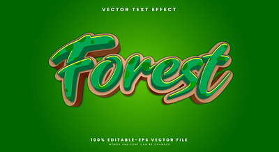 Forest 3d editable text style Template game