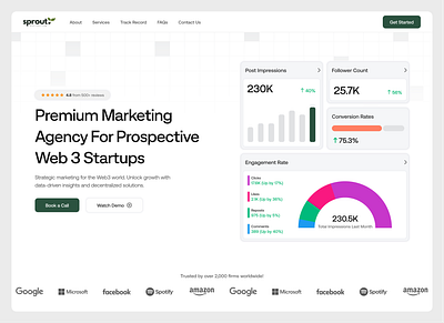 Hero Section for Web 3 Marketing Agency design figma hero marketing ui ux web design web3