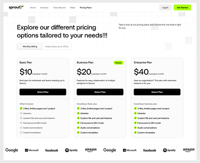 Pricing Option Interface Design design desktop figma pricing ui ux web design web3