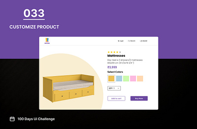 DAY-033 CUSTOMIZE PRODUCT 100 days ui 100days 100daysofui customize product daily ui challenge e commerce e commerce site e commerce website figma landing page product page ui user interface website website desogn