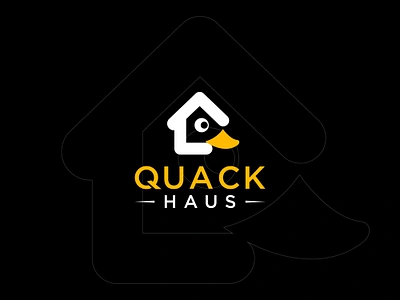 Q Quack Haus animal theme bold typography branding creative branding duck icon graphic design house symbol logo design logo designer minimalist design modern logo playful professional property branding q duck logo q house logo quack haus real estate sleek design unique logo