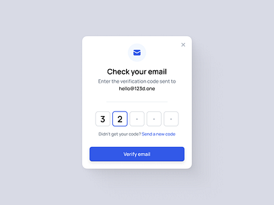 Verification 📬 123done 2fa clean figma mail minimalism modal security ui ui kit verification