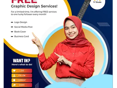 Free Graphic Design Services! branding creativeshoutout freedesign freelancedesigner giveawaycontest graphic design graphicdesign logo monthlygiveaway