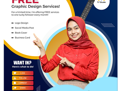 Free Graphic Design Services! branding creativeshoutout freedesign freelancedesigner giveawaycontest graphic design graphicdesign logo monthlygiveaway