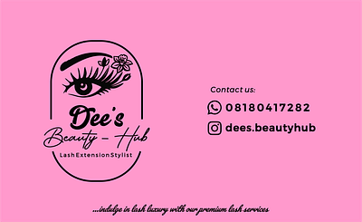 DEE'S BEAUTY - HUB beauty branding graphic design hub lashes pink