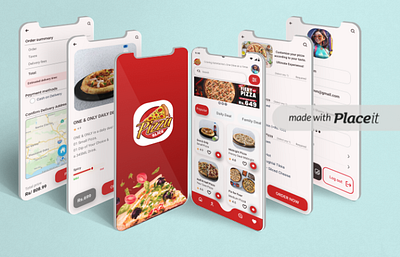 PIZZA SLICE MOBILE APP UI DESIGN app design design figma food app food delivery mobile app mobile app design mobile app ui mockup pizza app pizza mobile app ui ui ux