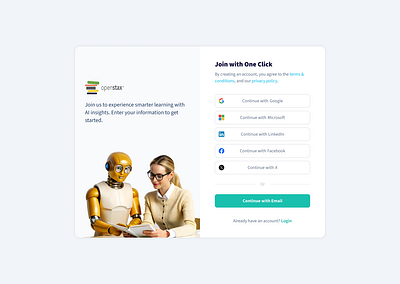 Sign Up/Login Form ai application form login minimaldesign sign up ui