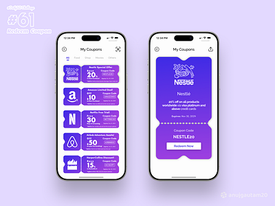 #DailyUI Challenge #061: Redeem Coupon 061 61 app creative creativity dailyui dailyui061 dailyui61 dailyuichallenge design interactive logo redeem coupon trending ui uiux usablity userflow ux vector