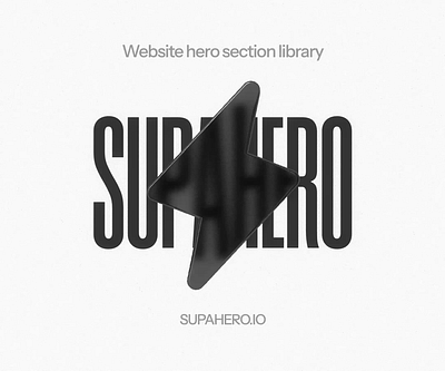 Supahero.io - Website hero section library 3d animated animation collection curated header hero hero section library thunder ui webdesign