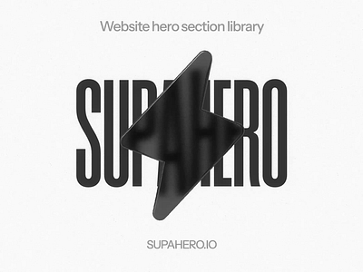 Supahero.io - Website hero section library 3d animated animation collection curated header hero hero section library thunder ui webdesign