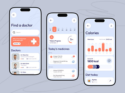 Healthcare service - Mobile app app design clinic doctor health health app healthcare healthcare app hippa medical medicine mobile app mobile design ui ux