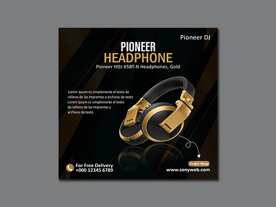 HEAPHONE-Social Media Post\Ad Design branding creative design facebook post graphic design headphone ad design headphone banner design instagram post print product design template