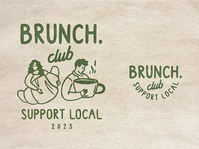 Brunch Club t-shirt design apparel art branding brunch clothing creative graphicdesign graphics hand drawn tshirt design typography
