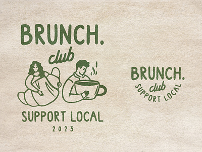 Brunch Club t-shirt design apparel art branding brunch clothing creative graphicdesign graphics hand drawn tshirt design typography