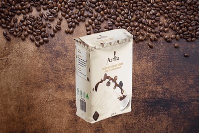 Packaging design for Arriba coffee branding graphic design label label design logo packaging packaging design product design ui uiux