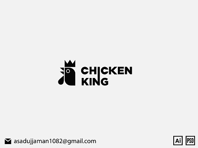 Chicken King Logo Design branding chickenking chickenlogo design graphic design logo minimal modern professional logo vector