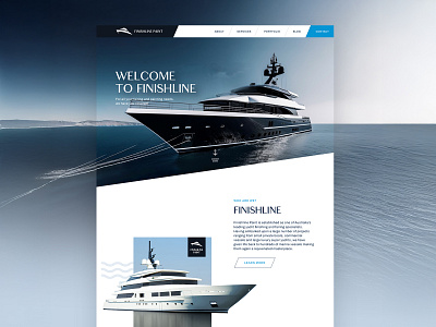 FinishLine Paint Yatch Website Design branding business website design finishline yatch website graphic design layout luxury marine craft mockup mockup design modern website template trending design trending mockup trending website ui ux web design website yatch painting yatch website