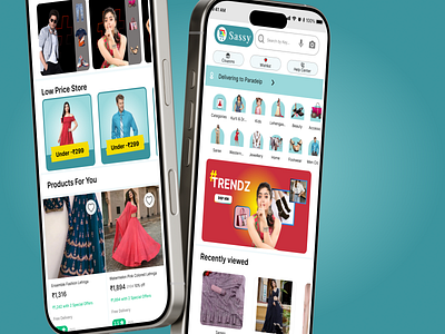 SASSY Online Shopping app logo mobile app shoping app shoping website shopping ui ux website