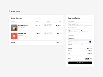 Credit Card Checkout Page checkout credit card dailyui desktop inspiration interface ui