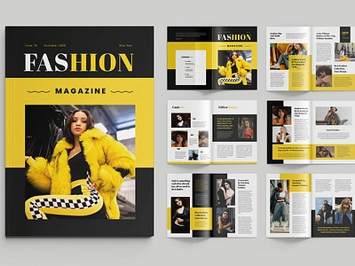 Fashion Magazine Template booklet branding brochure business magazine catalog design fashion magazine graphic design logo magazine magazine design magazine layout magazine template motion graphics ui