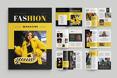 Fashion Magazine Template booklet branding brochure business magazine catalog design fashion magazine graphic design logo magazine magazine design magazine layout magazine template motion graphics ui