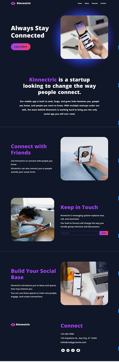 Landing One Page css html landign page responsive web design website