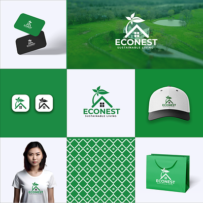 Real estate logo presentation design eco friendly graphic design logo logo design natural realestate