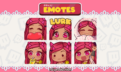 vtuber emotes custom for twitch, discord, and youtube design illustration logo logodesign streamer twitch twitch logo twitch.tv youtube logo