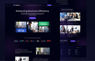 Business Consultancy landing page agency consultancy dark website landing page ui