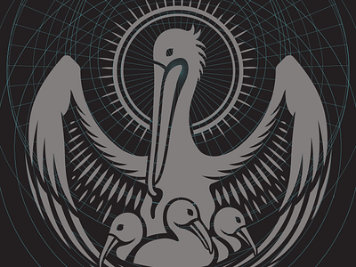 Confraternity of The Pelican Christ Logo Grid bible biblical branding catholic christ christian church design flat halo hunter oden illustration pelican