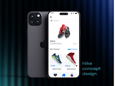 Nike concept design branding graphic design ui uiux user interface ux