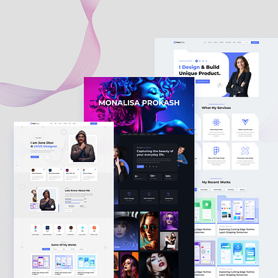 Personal Portfolio Website Figma Template business man cv graphic design model personal portfolio tempalte ui