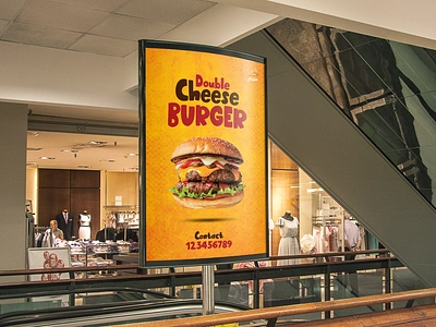 Rollup Banner - Burger Ads ads advertisement banner branding business corporate creative design food graphic graphic design modern professional restaurant roller rollup xbanner