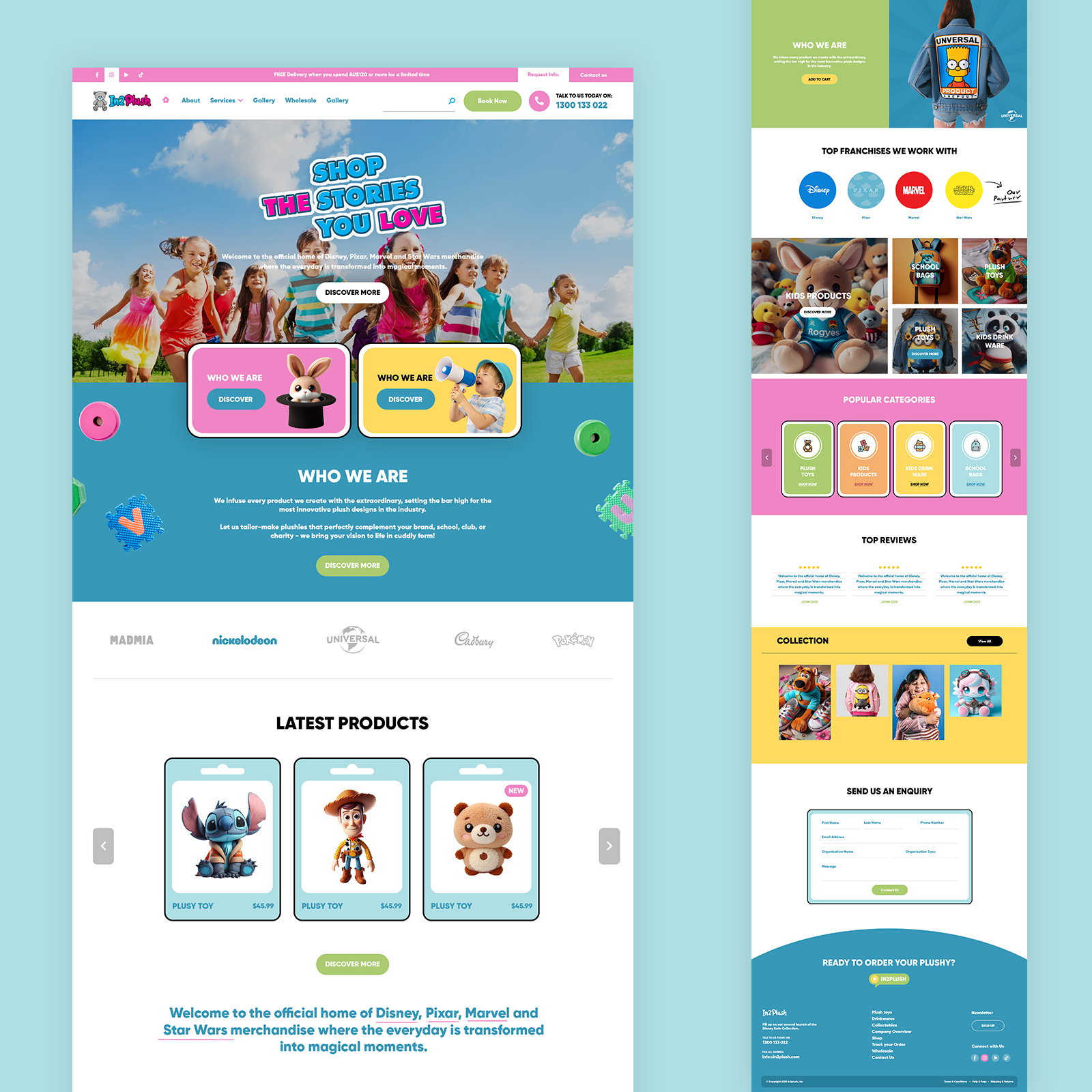 Plush Toys Website Design branding design elegant website kids website landing page landing page design mockup mockup design modern website multicolor website plush toys plush toys website plushtoys template toywebsite trending design ui ux website website design