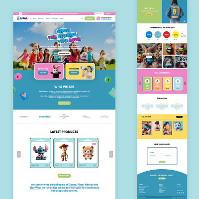 Plush Toys Website Design branding design elegant website graphic design kids website landing page landing page design layout mockup mockup design modern website multicolor website plushtoys template toywebsite trending design ui ux website website design