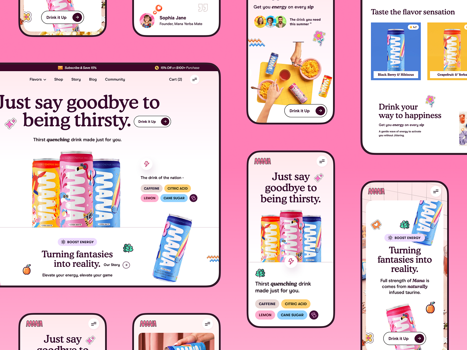 site Design for Healthy Drink by Farzan Faruk on Dribbble