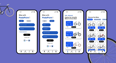 Bicycle Rental App Design bicycle rental app bicycle rental app design bike rent bike rental app rental app ui ux